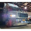 Freightliner M2 Full LED Chrome Projection Headlights With DRL Halo Ring On Matco Truck Passenger Side LEDs On