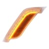 Peterbilt 579 587 Amber 12 LED Fender Turn Signal (Amber/Clear, On)