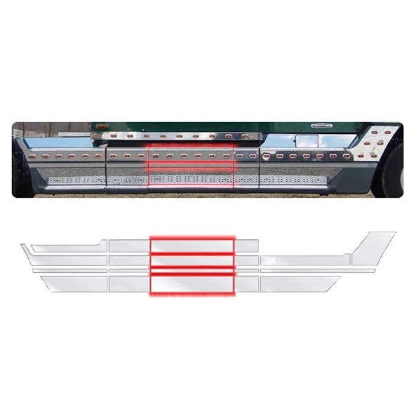 Freightliner FLD Center Fairing Trims (Complete Set)