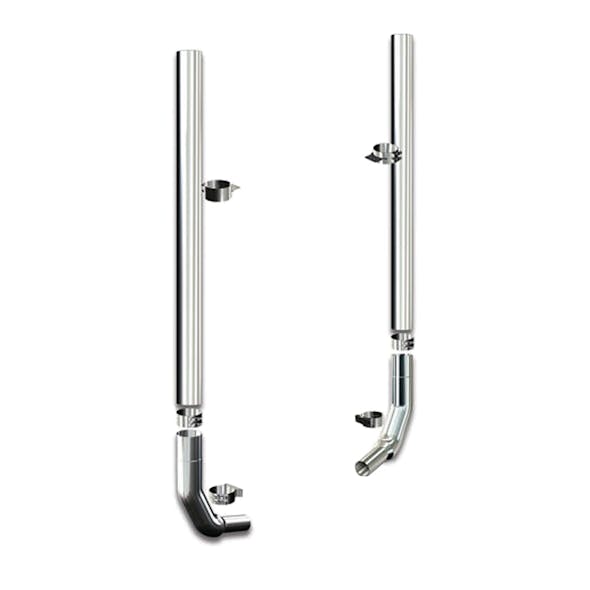 Kenworth T600 T800 W900L 7" Chrome Exhaust Kit by RoadWorks