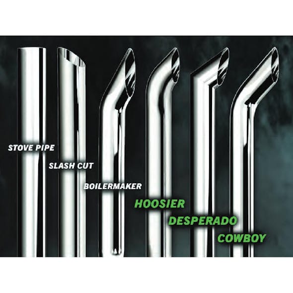 Kenworth T600 T800 W900L 7" Chrome Exhaust Kit by RoadWorks - Tips