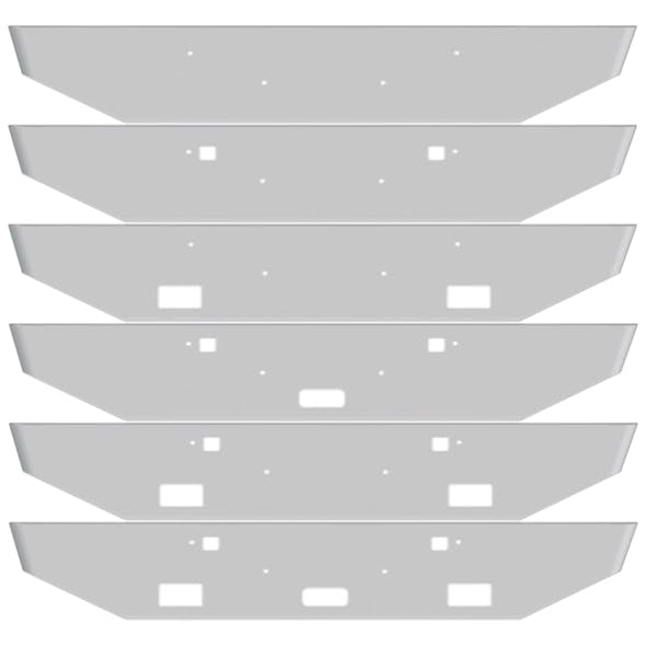 Kenworth W990 Tapered Rolled End Bumper (Cutout Options)