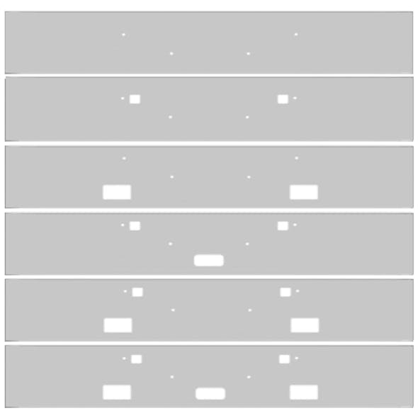 Kenworth W990 Boxed End Bumper By Valley Chrome (Cutout Options)