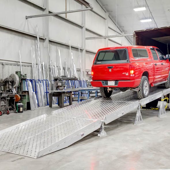 Aluminum Portable Yard Ramps System By Heavy Duty Ramps - Truck On Ramp