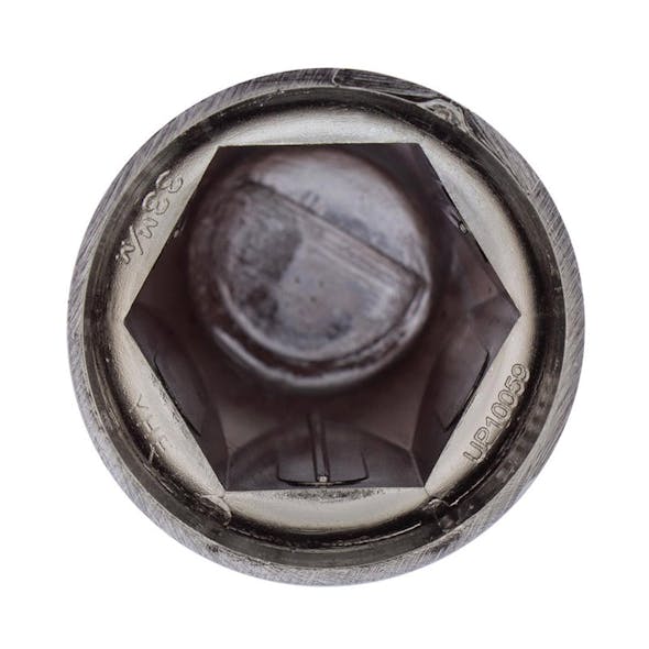 Chrome 33mm Push On Tall Classic Nut Cover - Inside Nut