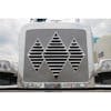Peterbilt 388 389 Stainless Steel Triple Diamond Louvered Grill Insert By RoadWorks - Upward Angle