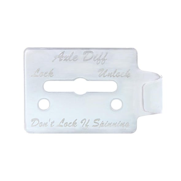 Peterbilt 359 Stainless Steel Axle Differential Switch Plate