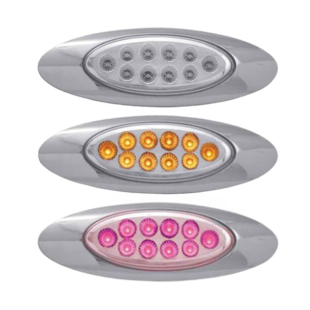 Millennium M1 Style Dual Revolution Amber & Pink Breast Cancer Awareness LED Marker Light - Default