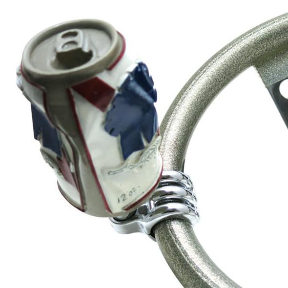 Crushed Beer Can Universal Steering Wheel Spinner