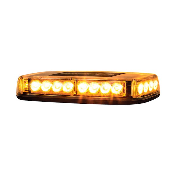 11" Rectangular Amber LED Mini Light Bar - 1
