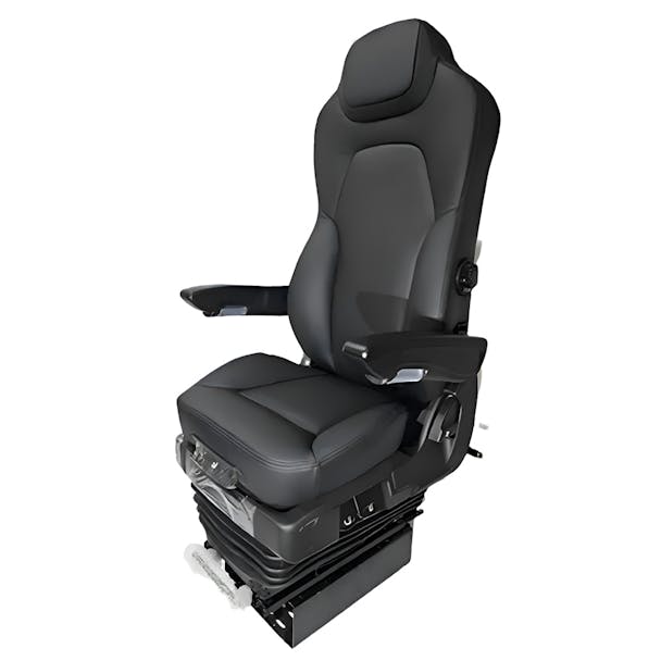 Prime TC200 Series Air Ride Suspension Genuine Leather Truck Seat With Arm Rests - Default