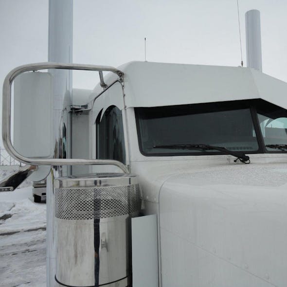 Peterbilt 359 379 389 Cab Mounted Extended Mirror Brackets by 12 Gauge Customs 2