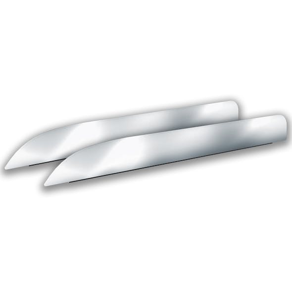 Kenworth T680 T880 W990 Stainless Steel 3" Window Chop Top (Pair)