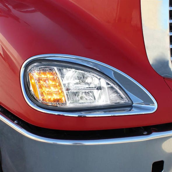 Freightliner Columbia Chrome Full LED Headlight 2001-2020 (Installed; Passenger)