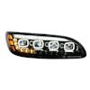 Peterbilt 382 384 386 387 Blackout Competition Series Quad-LED Headlight - Passenger Front view off