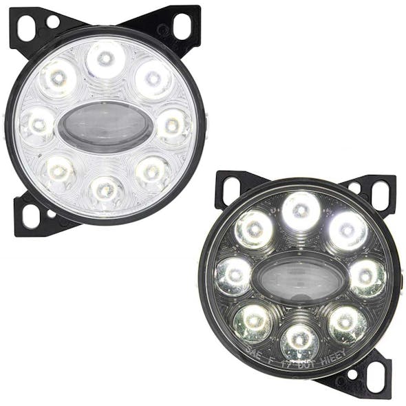 Peterbilt 579 587 & Kenworth T660 LED Projector Fog Light - Black and Chrome thumbnail