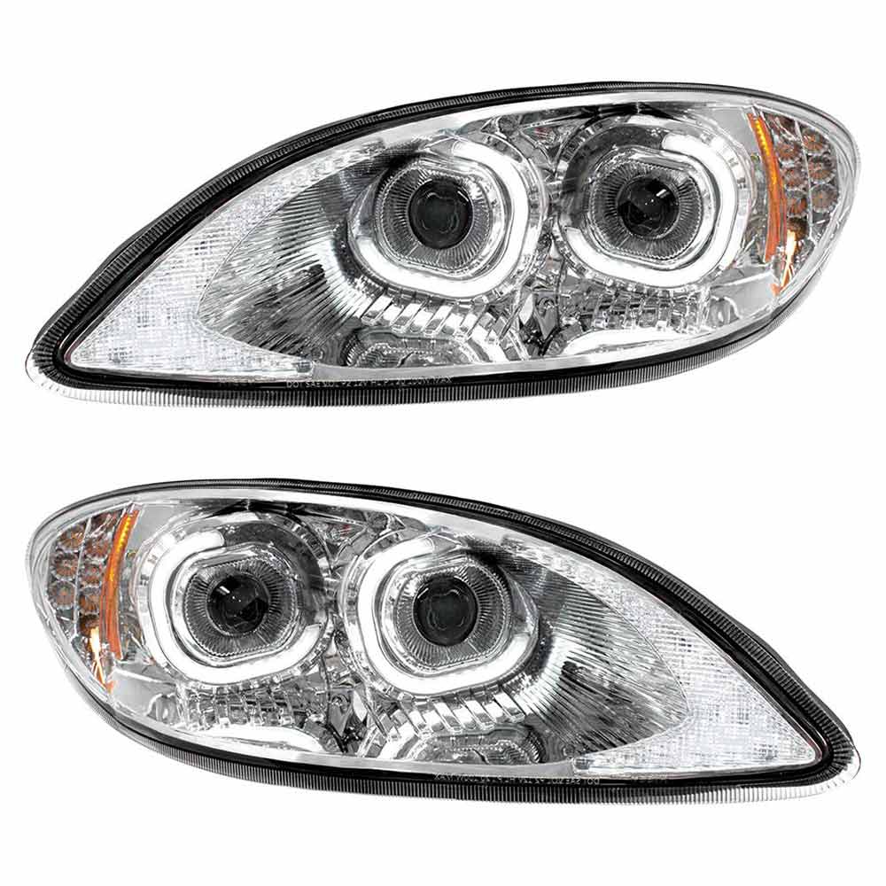 International Durastar Chrome Projector LED Headlight Assembly