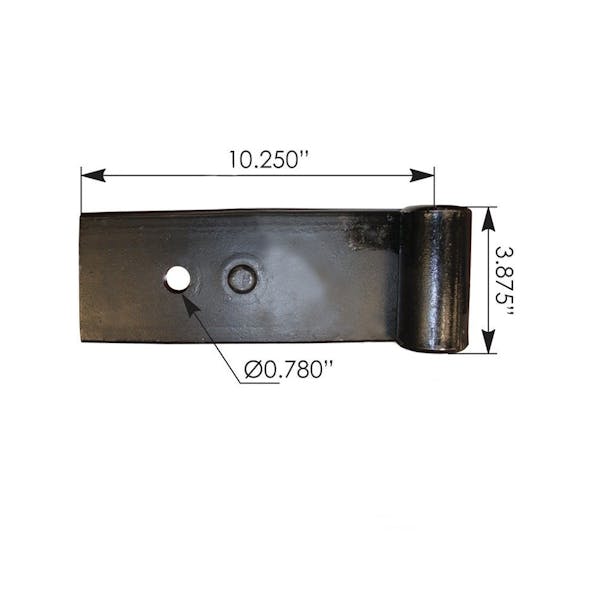 Kenworth Front Steel Axle Shock Bracket K324493 - Measurements
