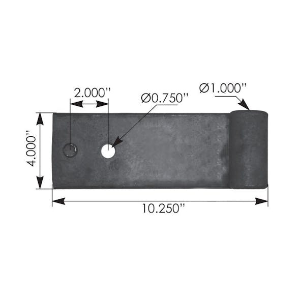 Kenworth Shock Bracket K324383 K324-383 - Measurements