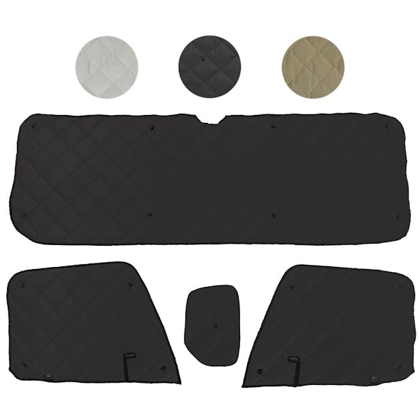 Freightliner ZenEclipse Blackout Window Covers - Black Covers with Alternate Color swatches