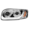 Peterbilt 367 388 389 567 589 Full LED Chrome Aftermarket Projector Headlight P54-6112-110 - Driver