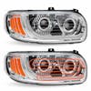 Peterbilt 367 388 389 567 589 Full LED Chrome Aftermarket Projector Headlight P54-6112-110 heated/non-heated off passenger