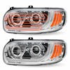Peterbilt 367 388 389 567 589 Full LED Chrome Aftermarket Projector Headlight P54-6112-110 heated/non-heated off driver