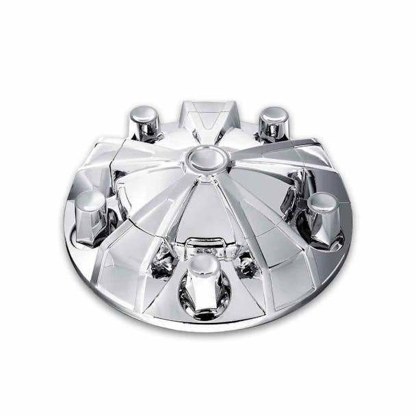Chrome Front Mag Wheel Axle Cover With 33mm Threaded Lug Nut Covers - Main