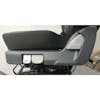 Prime TC200 Series Air Ride Suspension Grey Cloth & Black Leather Truck Seat With Arm Rests - Left Side Controls