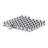60 Pack of Chrome 33mm Push On Bullet Nut Covers With Flange - Default