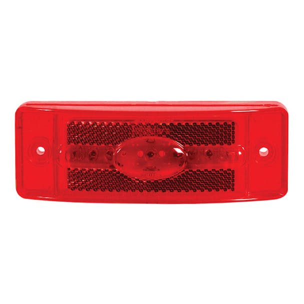 7 LED 2" Rectangular Reflectorized Combination Clearance Marker Light By Maxxima- Red