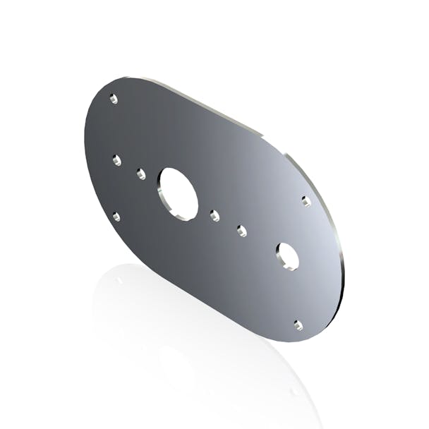 Peterbilt 389 Stainless Steel Single Watermelon Sleeper Dome Light Plate With Switch Hole By RoadWorks - Default
