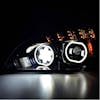 Freightliner Cascadia 2018+ Blackout Full LED Projection Headlight With Lights Off and High Beam On
