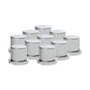 10 Pack Of Chrome Plastic 15/16" Push On Cylinder Nut Covers - Default