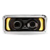 Peterbilt 379 378 365 357 Black Projector Headlight Assembly With Optional Heat & Backlit Auxiliary - Black non heat marker LED accent