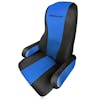 Redline Form-Fitting Peterbilt 389 Truck Seat Covers (Black with Blue Accents)