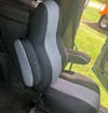 Redline Form-Fitting Peterbilt 389 Truck Seat Covers (Black with Gray Accents; Installed)
