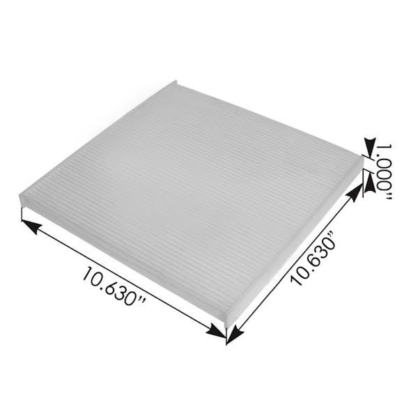 Freightliner Cabin Air Filter BOA91559 VCCT1000921S P609422 - Dimensions