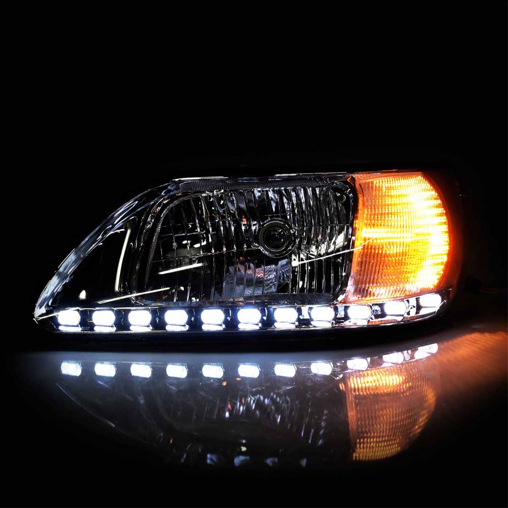 International 9200 9400 4700 5900i Headlights With LED Turn Signal