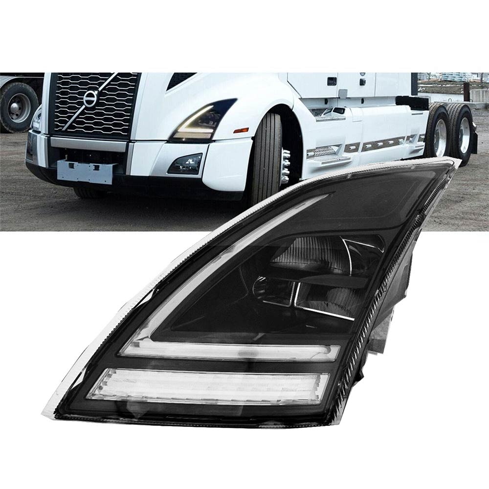 Volvo VNL VNR VN Full LED Headlights With L-Shaped DRL 2018-2021