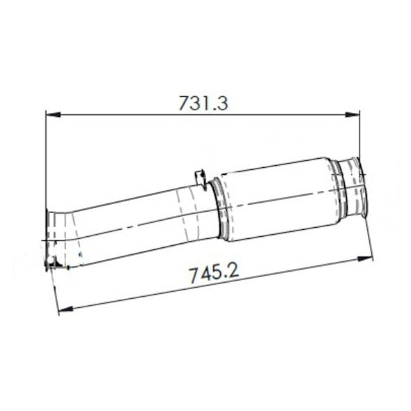 Freightliner Western Star Exhaust Bellow Flex Pipe Dimensions 1