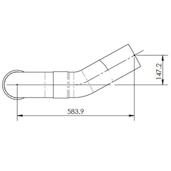 Freightliner Exhaust Pipe 04-25396-002 Dimensions 1