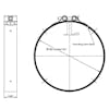 Detroit Diesel Stainless Steel Exhaust Clamp A0004902241 A6809950302 dimensions