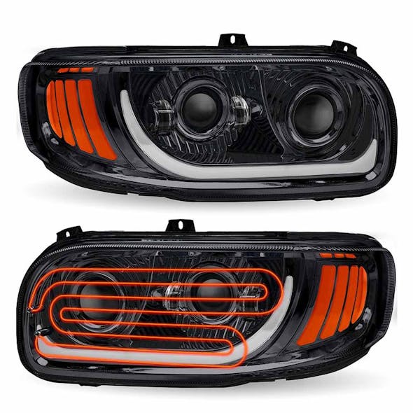 Peterbilt 367/388/389/567/589 Blackout LED Projector Headlights P54-6112-110