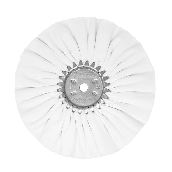 Zephyr White Bleached Combed Cotton Airway Buffing Wheel