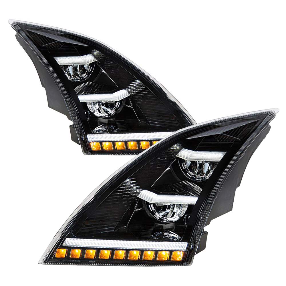 Volvo VNL 89 2018-2023 Black LED Headlight