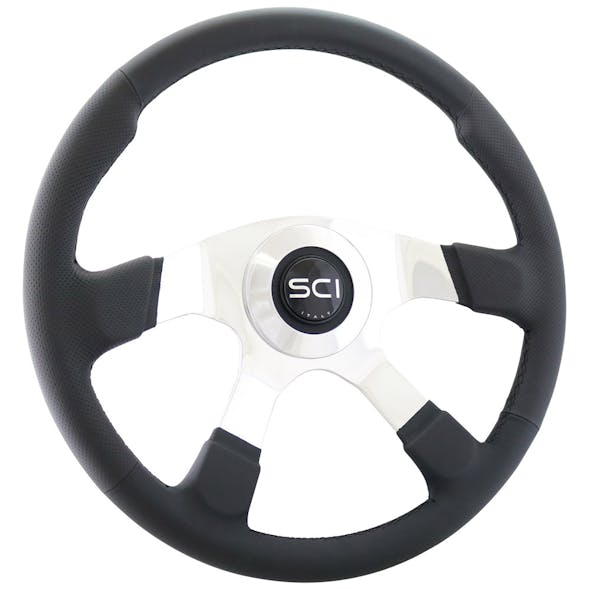 18" Leather Comfort Steering Wheel With Gen 3 Smart Pad - Black
