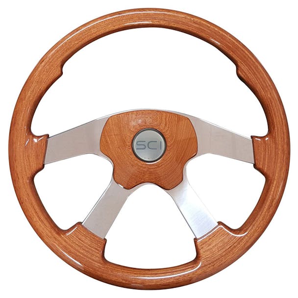 18" 4-Spoke "Wildwood" Light Mahogany SCI Steering Wheel
