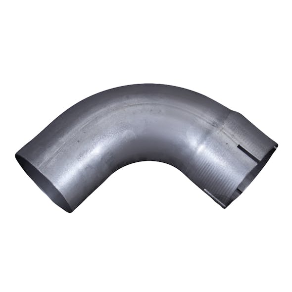  Universal 3" 90 Degree 7"x7" Aluminized Elbow - Side