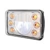 4" X 6" ULTRALIT LED High Beam Headlight With Dual Function Position Lights - Tilt Left ON
